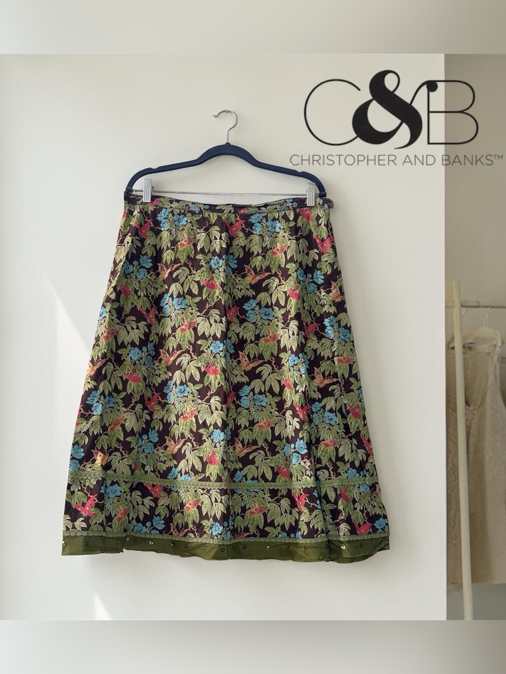 4/$50 SALE ❤️ Cotton Floral A-Line Skirt